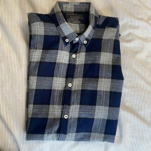 Navy grey men’s flannel shirt